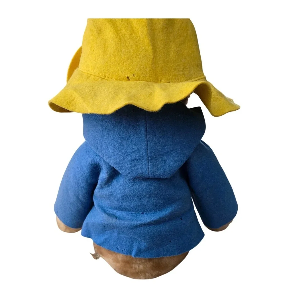 Vtg Eden Toys Paddington Bear Plush Blue‎ Duffle Coat Yellow Hat Tag 70s 19